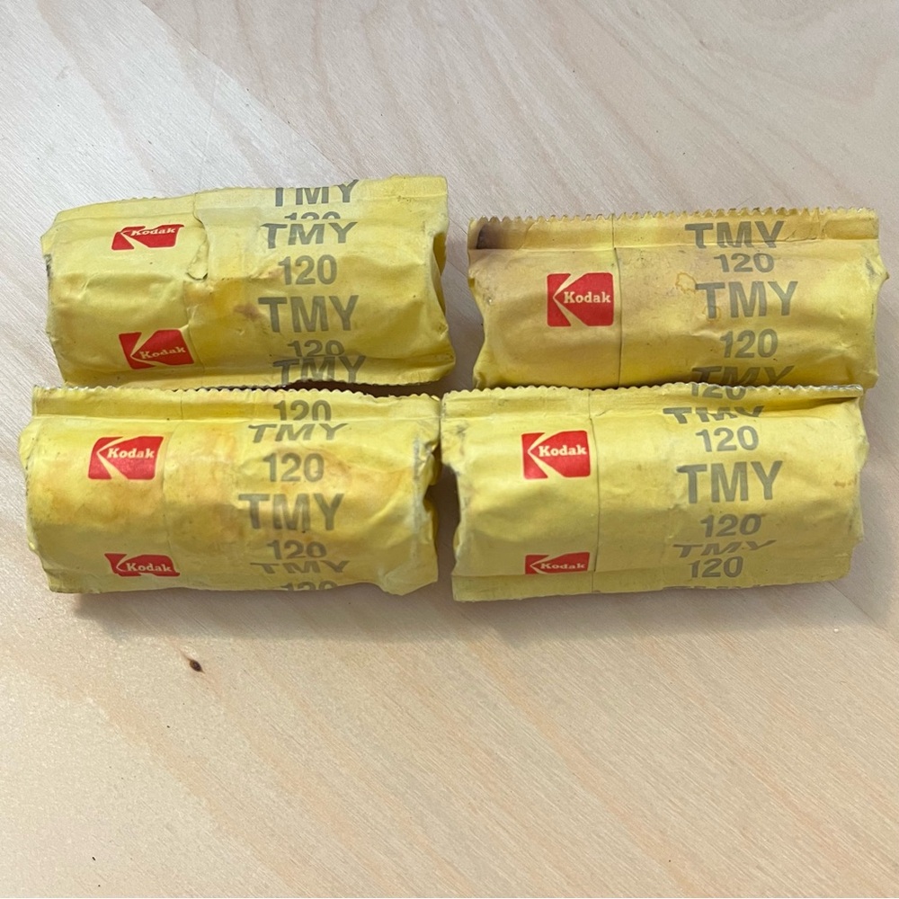 Lot of 4 (four), Vintage, antique, Kodak TMY 120 expired sealed film